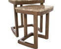 Bijzettafel set Nordin 34x34cm - bruin | Eleonora