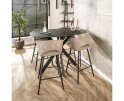 Bartafel Marquina deens ovaal met spinpoot 140x80 cm - Marmerlook