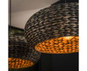 Hanglamp 2x disk waterhyacint - Zwart nikkel