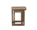 Bijzettafel set Nordin 34x34cm - bruin | Eleonora