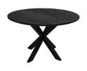 Eettafel Mozaik Verona rond - 120x120x77 - Zwart - Mangohout/metaal