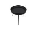 Bijzettafel Ventura - ø60 cm - zwart - mangohout/ijzer