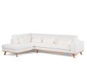 Hoekbank Avelon Links By-Olaf – Stof Abriamo Naturel – Houten Poten – 3-zits met hoek links – 292 x 202 cm