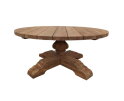 RONDE TEAK TUINTAFEL 180 CM MET KLOOSTERPOOT
