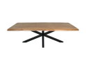 Rechthoekige tafel Soho luxe - 200x100x76 - Naturel/zwart - Acacia/metaal