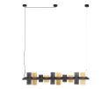 Hanglamp 10L cylinder mixed glass (G9) - Artic zwart