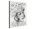 Wall Art Balinese girl Kadek,100x100 cm, Painting on canvas