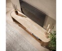 TV meubel Arcus 180x40x49 cm - Travertin keramiek - Japandi