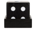 Dice Black,15x15x15 cm, teakwood black