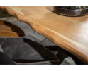 Boomstam eettafel massief acaciahout met spinpoot - 220x100 cm
