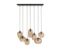 Hanglamp Chevron 4+3L - Smoke bruin glas