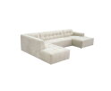 MySofa Ruby U-bank Beige Ottomane L + 2,5 + Lounge R