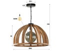 Hanglamp Angel Mangohout &Oslash;60cm - Naturel
