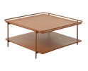 Salontafel Yuba vierkant metaal 75x75 cm - Terracotta