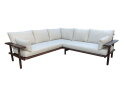 LARUNA LOUNGE CORNER SET  -  WOOD ACACIA VINTAGE DARK TEAK LOOK