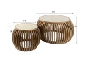 Salontafel Nuovo Curve set van 2 travertin keramiek - Beige