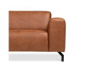 Hoekbank Bravino cognac - kentucky 09 lederlook &ndash; Ottomane links &ndash; 275x210 cm