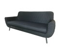 JONAH 3 SEATER SOFA (000314)  -  STEEL DARK GREY & POWDER COATED ANTHRACITE (LEGS)