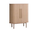 Opbergkast Meta - eiken & eikenfineer licht naturel - 100x40x118 cm - 2 deuren