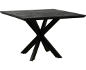 Eettafel Colorado vierkant mangohout 110x110 cm - Zwart