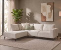 Hoekbank Valenzo Licht Beige - Memphis 4 &ndash; Ottomane links &ndash; 265x210 cm