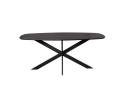 Eiken eettafel Ferris | Deens Ovaal 180 cm | Zwart