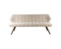 Eetkamerbank Raster - Hoven zand - bruin metaal - 180x58x81 cm