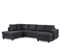 Hoekbank Malmo 3-zits hoek links - Antraciet - 280x198 cm