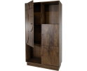 Kast 180 met 3 deuren en 2 open vakken, Dark Walnut - Kaapstad Collection