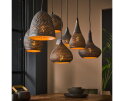 Hanglamp Punch mix 7 lampen - Zwart bruin