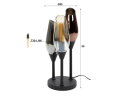Tafellamp Cocoon 3L mix glass zwart &ndash; hotel chique design - 25x35x59 cm