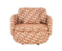 SEVN Lois fauteuil draaibaar - Rond en uitnodigend - Terracotta - 107x97x84 cm