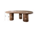Eettafel Sculpture acacia organisch 244x165 cm - Drift browm