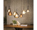 Hanglamp 4+3 wings mix glass - Zwart