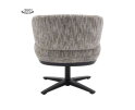 Eetkamerstoel Perca draaibaar Chenille - TED 8 white-grey