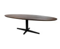 Eetkamertafel 160, ovaal, poot Black, Mango Brown Walnut - Scorpio Table Collection