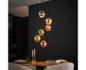 Hanglamp Maria getrapt metal 6 lampen - mix color