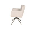 Eetkamerstoel Prague poot Atlas 360 anodic brown - be cotton sand 04