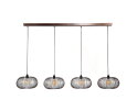 Hanglamp copper twist 4 lampen &Oslash;35 cm  - Zwart nikkel