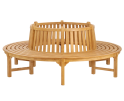 Boombank Rond 220cm | Teakhout