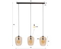 Hanglamp Python 3L - Amber glas