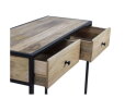 Console tafel Dublin - 100x45x75 - Mangohout/ijzer - Naturel/zwart