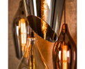 Hanglamp Cocoon getrapt mix glass 5 lampen - Zwart