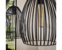 Hanglamp 3L stripe metal - Zwart bruin