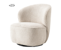 Belvi Fauteuil - fabric AJ3019-08 Cream (draaibaar)