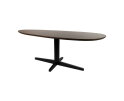 Eettafel Taurus organisch zwarte poot Mangohout 240x100 cm - walnoot