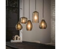 Hanglamp 5L Stripe Glass Horizontal - Smoke Brown