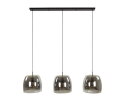 Hanglamp 3L drift glass - Smoke grey glas