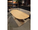 Eettafel Vienna organisch eikenhout - houten spinpoot - 160x100 cm