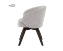Tower Living Brescia armchair swivel 180&deg; Espresso- Puente 09 light grey